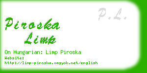 piroska limp business card
